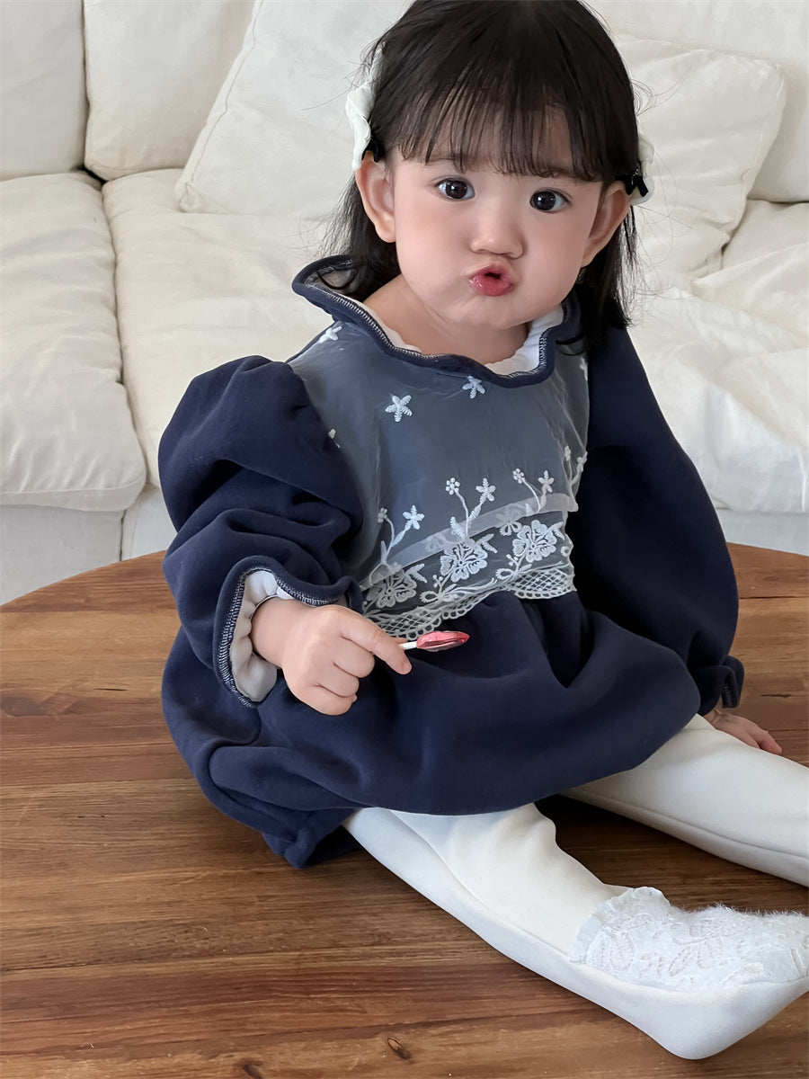 【66-90】レース 花刺繡 ロンパース - 画像 (11)