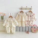 【73-100】カラープリント セットアップ ルームウェア