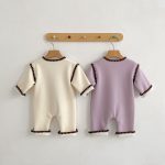 【66-90】 スカラップ 裏起毛 カバーオール - 画像 (5)