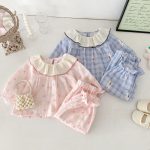 【73-100】フリル襟 カートゥーン プリント ルームウェア セットアップ - 画像 (8)