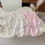 【73-100】ドット チェック ルームウェア セットアップ