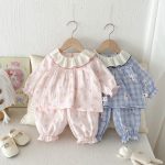 【73-100】フリル襟 カートゥーン プリント ルームウェア セットアップ - 画像 (9)