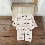 【66-100】ワッフル プリント セットアップ6 - 画像 (5)