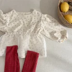 【80-130】 花柄 レース トップス - 画像 (6)