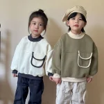 【80-150】 ポケット付き クールネック トップス - 画像 (6)