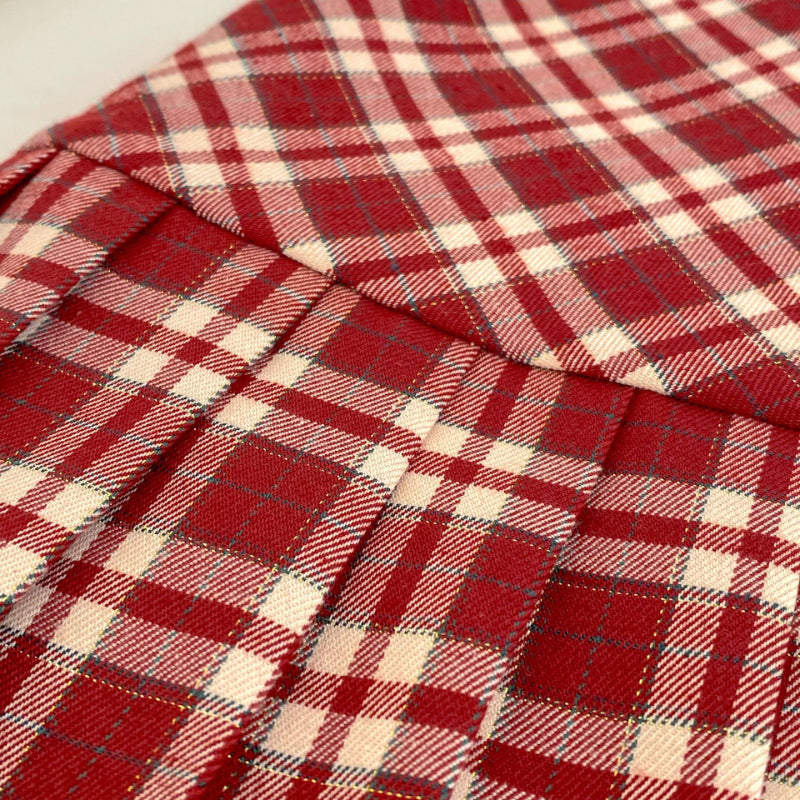【73-120】学院風 チェック ワンピース or さくらんぼ 刺繍襟 Tシャツ - 画像 (15)