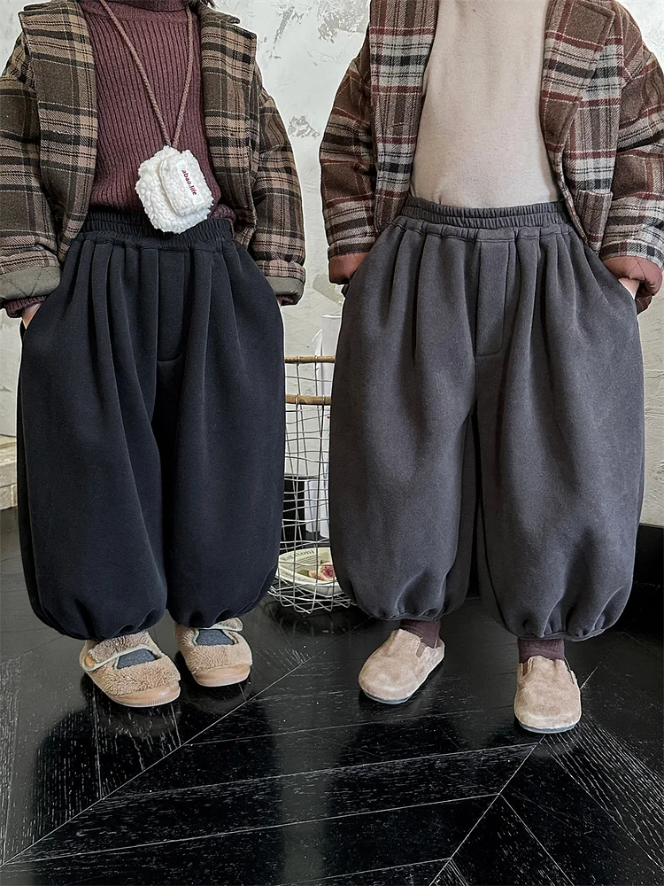 【80-140cm】 裏ボア カジュアル パンツ