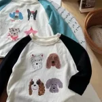 【80-150】 犬柄 Tシャツ - 画像 (5)