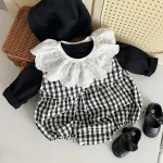 【66-90】 シンプル トップス or チェック ロンパース - 画像 (3)