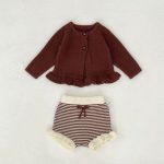 【66-100】フリル ニット カーディガン ショートパンツ - 画像 (8)