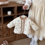 【73-120】 リボン 中綿 キルティング コート - 画像 (5)