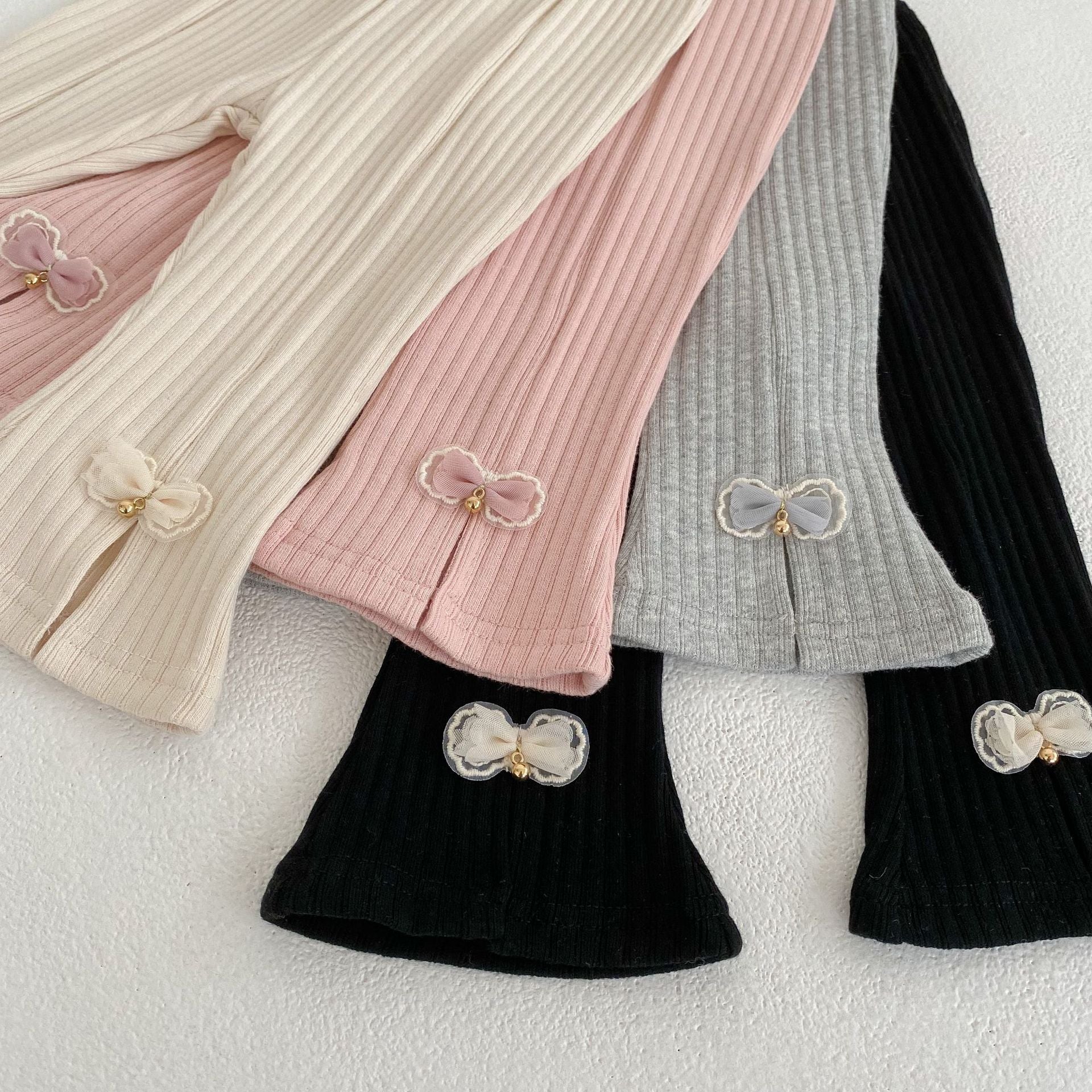 【66-100】リボンバーサタイルリブ フレアパンツ - 画像 (9)