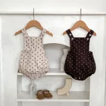 【66-100】 ドット サロペット ロンパース or 花柄インナー シャツ - 画像 (12)