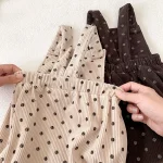【66-100】 ドット サロペット ロンパース or 花柄インナー シャツ - 画像 (9)