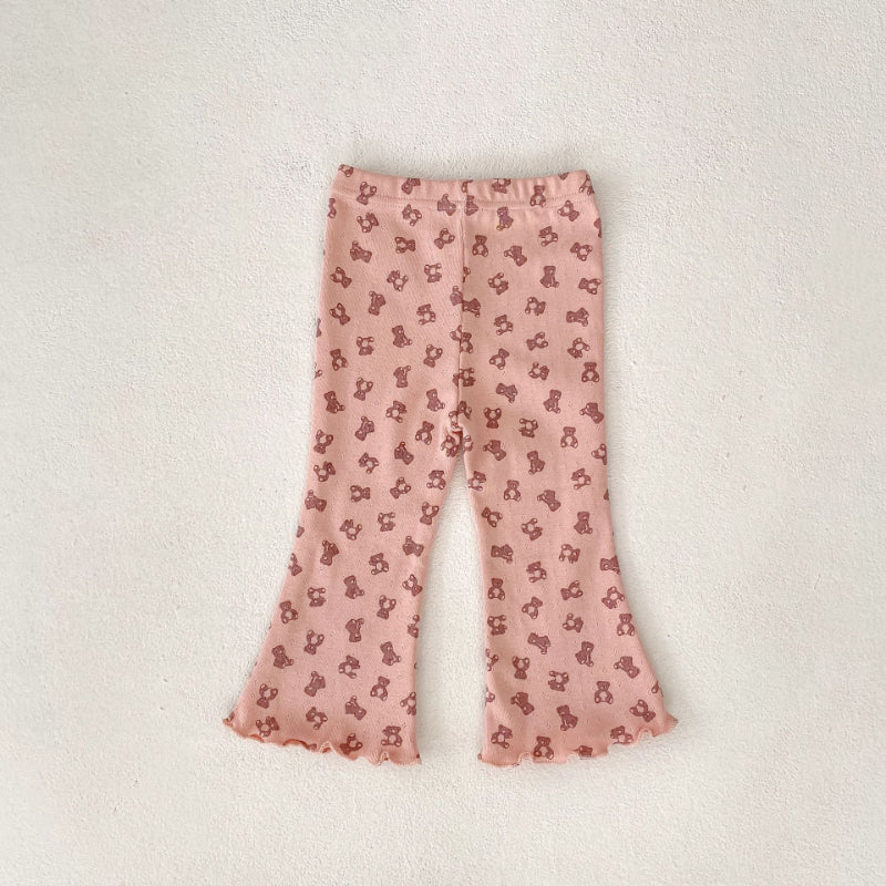 【73-110】小花柄 くまベルボトムパンツ - 画像 (12)