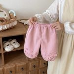 【73-120】 小花 裏起毛 パンツ - 画像 (8)