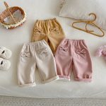 【73-120】 蝶結び コーデュロイ あったか パンツ - 画像 (4)