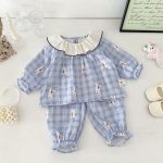 【73-100】フリル襟 カートゥーン プリント ルームウェア セットアップ - 画像 (5)