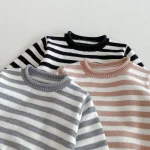 【80-130】 ボーダー クールネック トップス - 画像 (9)