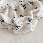 【66-90】 ボア リボン 刺繍 ロンパース - 画像 (13)