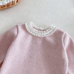 【66-90】 カラフル ハート 裏起毛 ロンパース レース リブ インナー - 画像 (13)