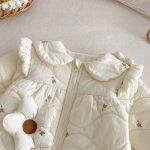 【66-90】 刺繍入り 中綿 カバーオール - 画像 (7)