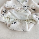 【66-90】 ボア リボン 刺繍 ロンパース - 画像 (14)
