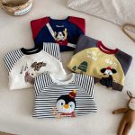 【73-120】 キャラクター 刺繍 あったか トレーナー - 画像 (3)