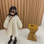 【90-140】 フラワーキルティング ロング コート - 画像 (8)