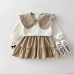 【73-120】 英丸襟 ワンピース - 画像 (4)