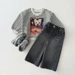 【80-130】 ワイドデニム パンツ - 画像 (5)