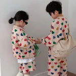 【90-150】ハート姉妹兄弟コーデ セットアップ - 画像 (7)