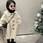 【90-150】 シンプルデザイン フーデッド コート - 画像 (5)