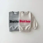 【80-130】 英字刺繡 トップス