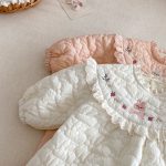 【66-90】 刺繍 カートゥーン 中綿 カバーオール - 画像 (12)