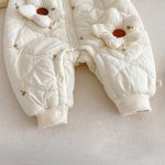 【66-90】 刺繍入り 中綿 カバーオール - 画像 (11)