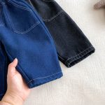 【73-120】 無地 裏起毛 デニムパンツ - 画像 (14)