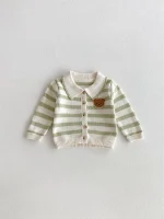 【73-110】熊ボーダー ニット トップス or ボトムス - 画像 (7)