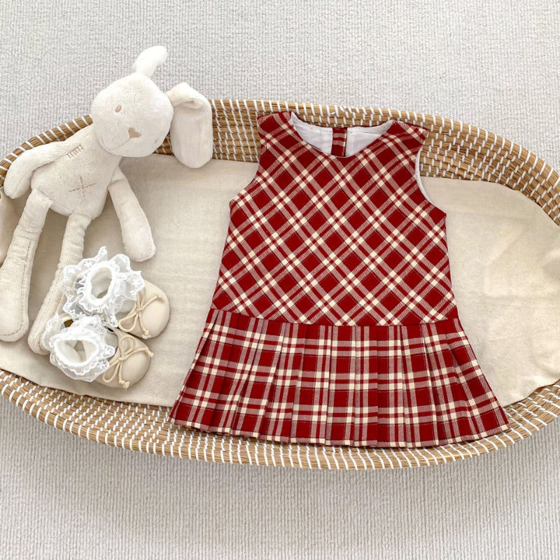 【73-120】学院風 チェック ワンピース or さくらんぼ 刺繍襟 Tシャツ - 画像 (7)