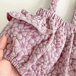 【73-100】 花柄 サロペット & トップス 2点セット - 画像 (8)