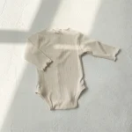 【66-90】 リボン フリル襟 ロンパース - 画像 (5)
