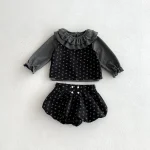 【66-100】 インナーシャツ トップス&小花柄 セットアップ 3点セット - 画像 (7)