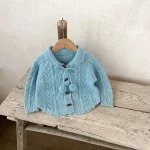 【73-110】花編み ニット カーディガン - 画像 (6)