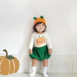 【73-100】帽子付き ハロウィーンかぼちゃ 3点セット - 画像 (3)