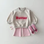 【80-130】 英字刺繡 トップス - 画像 (3)