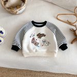 【73-120】 キャラクター 刺繍 あったか トレーナー - 画像 (7)