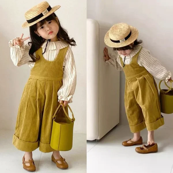【90-130cm】 トップス+オールインワン セットアップ