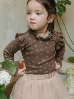 【90-150】フリル花柄 インナー シャツ - 画像 (5)