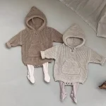 【66-90】 フーディシンプル ロンパース - 画像 (3)