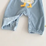 【66-100】 カモデザイン サロペット ＆ ボーダー シャツ 2点セット - 画像 (6)